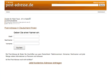 Tablet Screenshot of post-adresse.de